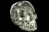 Polished Pyrite Skull With Pyritohedral Crystals #96333-2